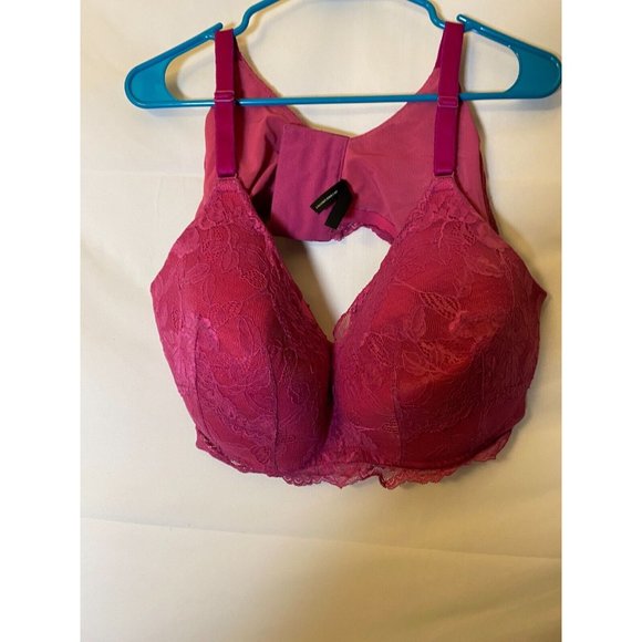 Torrid Other - Torrid Curve Womens Pink Lacy Bra Softcup Size 48D Plus Size